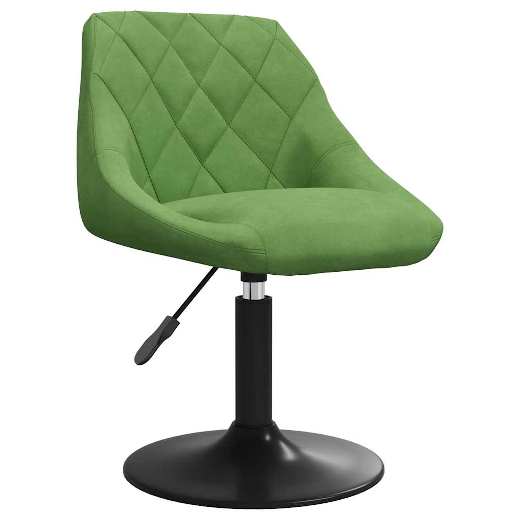 Sedie da Pranzo Girevoli 4 pz Verde Chiaro in Velluto | homemem39