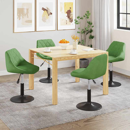 Sedie da Pranzo Girevoli 4 pz Verde Chiaro in Velluto | homemem39