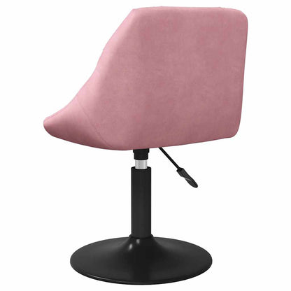 Sedie da Pranzo Girevoli 4 pz Rosa in Velluto | homemem39