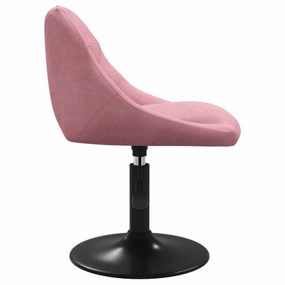 Sedie da Pranzo Girevoli 6 pz Rosa in Velluto