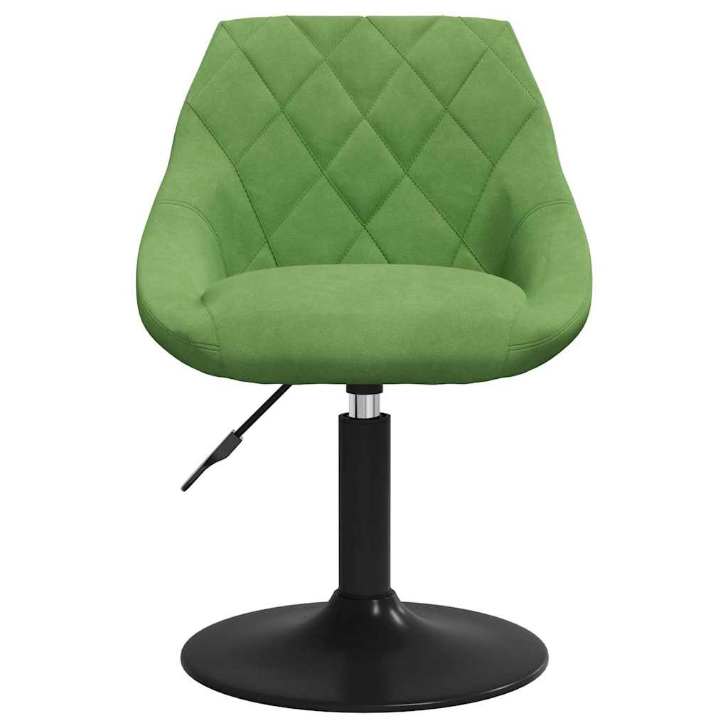 Sedia da Pranzo Verde Chiaro in Velluto