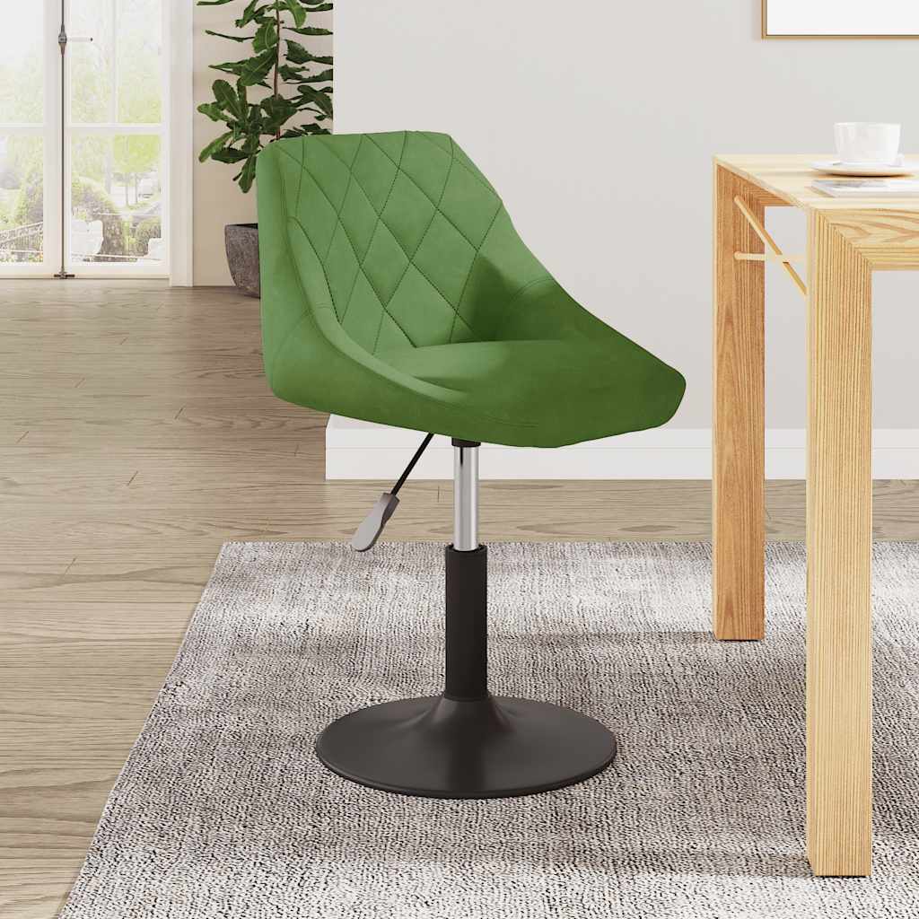 Sedia da Pranzo Verde Chiaro in Velluto | homemem39