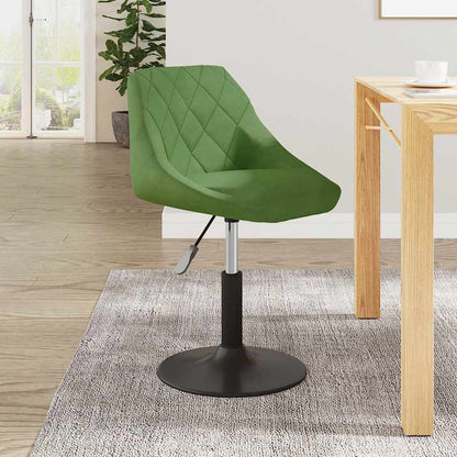 Sedia da Pranzo Verde Chiaro in Velluto