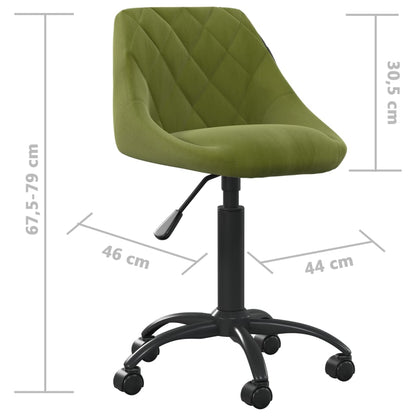 Sedia da Ufficio Verde Chiaro in Velluto | homemem39
