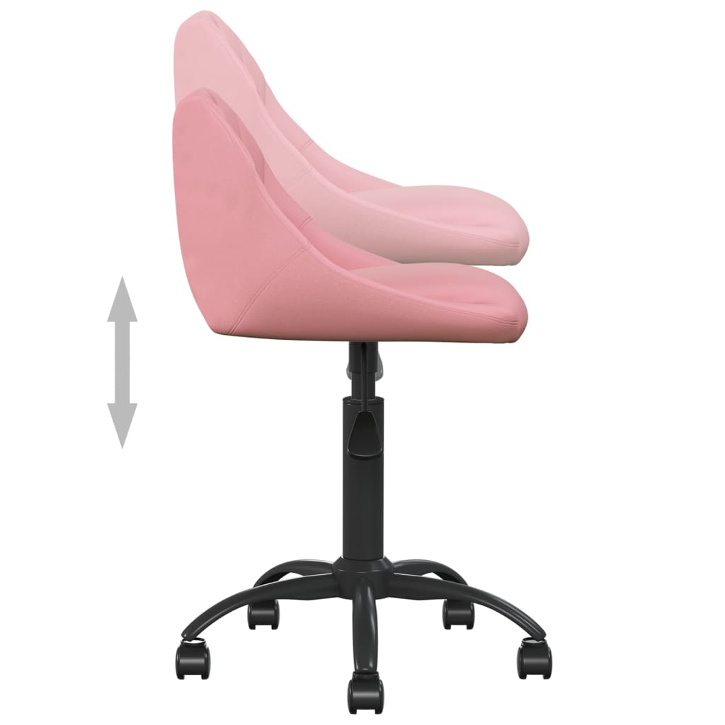 Sedia da Ufficio Rosa in Velluto | homemem39
