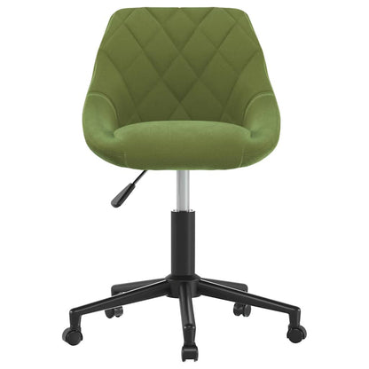 Sedia da Pranzo Girevole Verde Chiaro in Velluto
