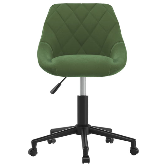 Sedia da Pranzo Girevole Verde Scuro in Velluto | homemem39