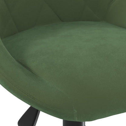 Sedia da Pranzo Girevole Verde Scuro in Velluto | homemem39