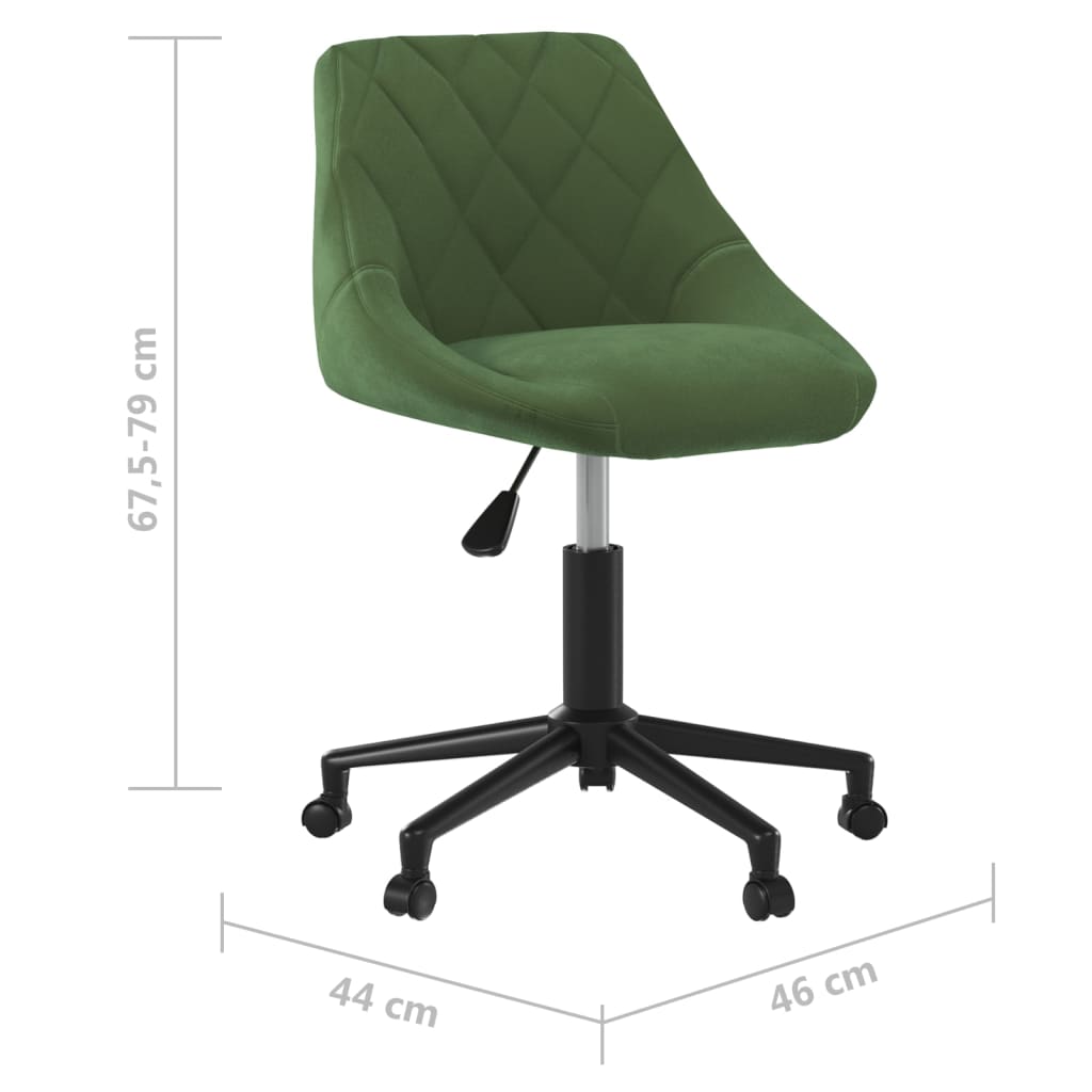 Sedia da Pranzo Girevole Verde Scuro in Velluto | homemem39