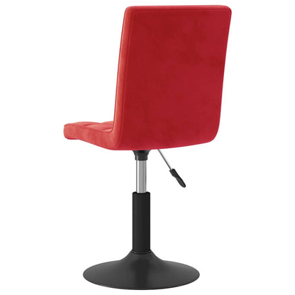 Sedie da Pranzo Girevoli 4 pz Rosso Vino in Velluto | homemem39