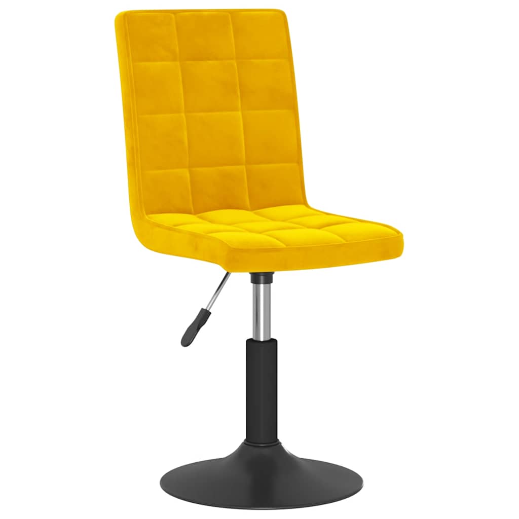 Sedie da Pranzo Girevoli 4 pz Giallo Senape in Velluto | homemem39
