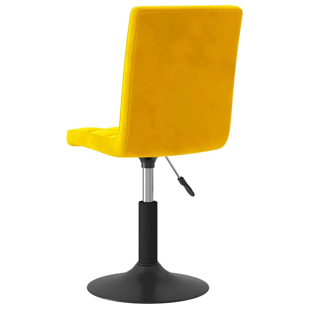 Sedie da Pranzo Girevoli 4 pz Giallo Senape in Velluto | homemem39