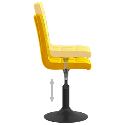 Sedie da Pranzo Girevoli 6 pz Giallo Senape in Velluto | homemem39