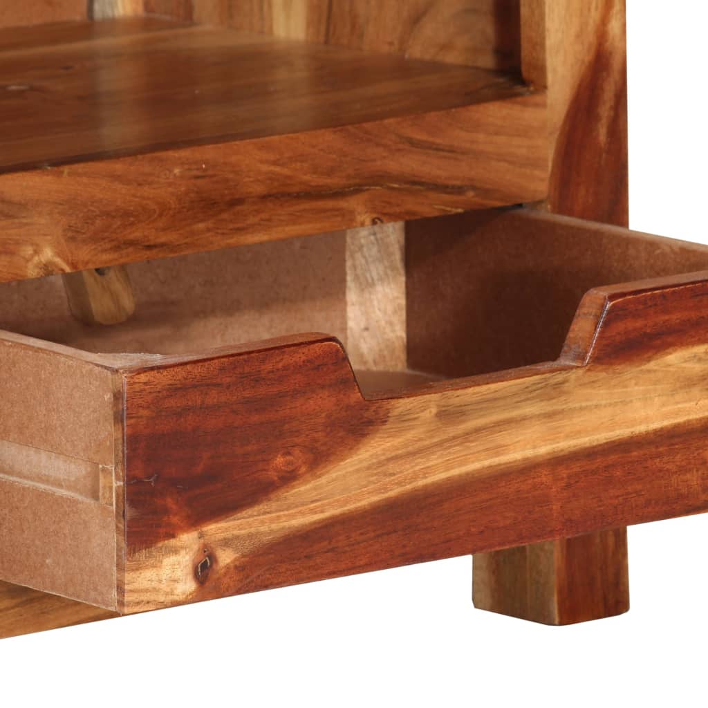 Mobile Porta TV 110x30x40 cm in Legno Massello di Acacia - homemem39