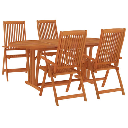Set da Pranzo per Giardino 5 pz in Legno Massello di Eucalipto - homemem39