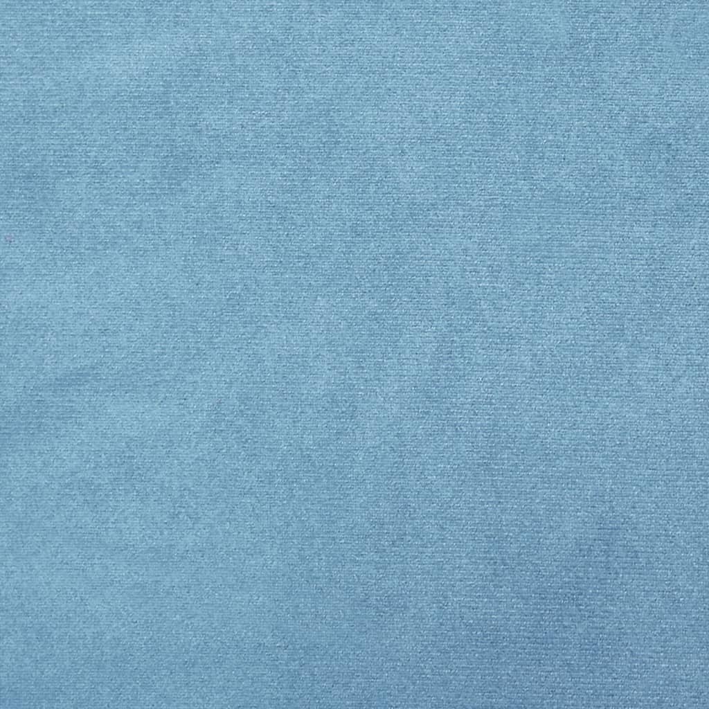 Sgabello Rotondo con Contenitore Azzurro in Velluto 31 x 37 cm - homemem39