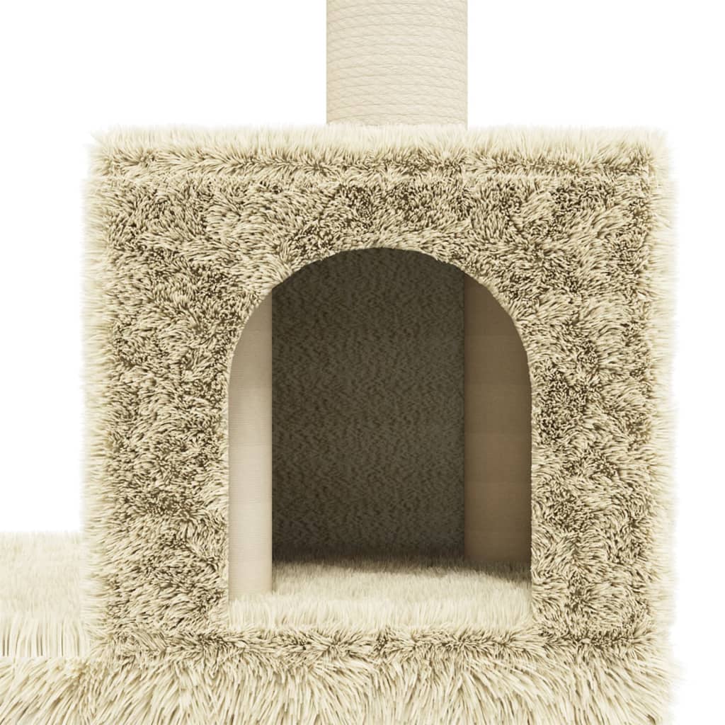 Albero per Gatti con Tiragraffi in Sisal Crema 188 cm - homemem39