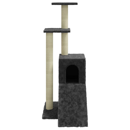 Albero per Gatti con Tiragraffi in Sisal Grigio Scuro 92 cm | homemem39