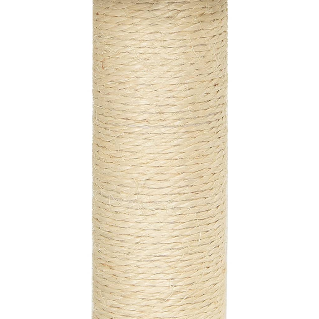 Albero per Gatti con Tiragraffi in Sisal Crema 155 cm | homemem39