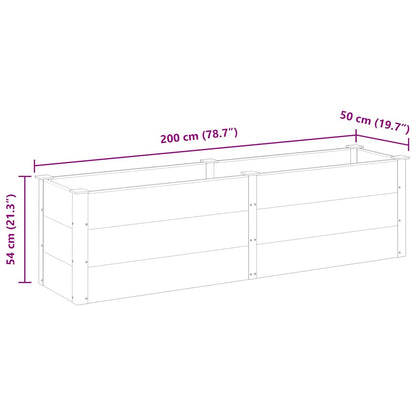 Fioriera Rialzata da Giardino 200x50x54 cm in WPC Grigio - homemem39
