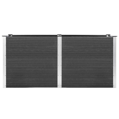 Fioriera Rialzata da Giardino 200x50x91 cm in WPC Grigio