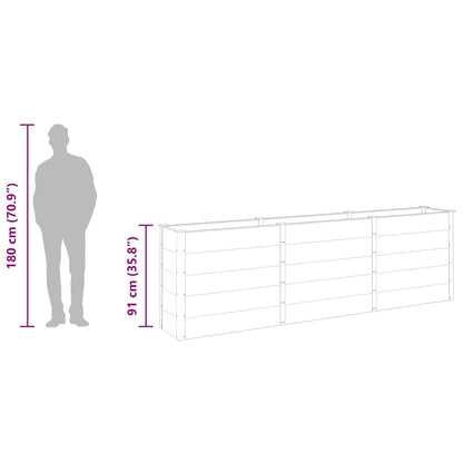 Fioriera Rialzata da Giardino Grigia 300x50x91 cm in WPC