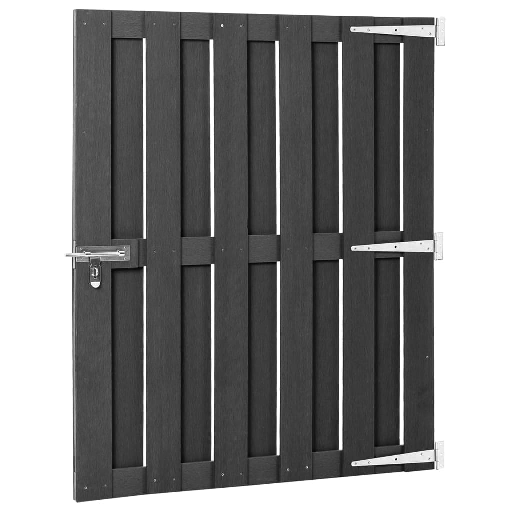 Cancello da Giardino in WPC 100x112 cm Grigio | homemem39