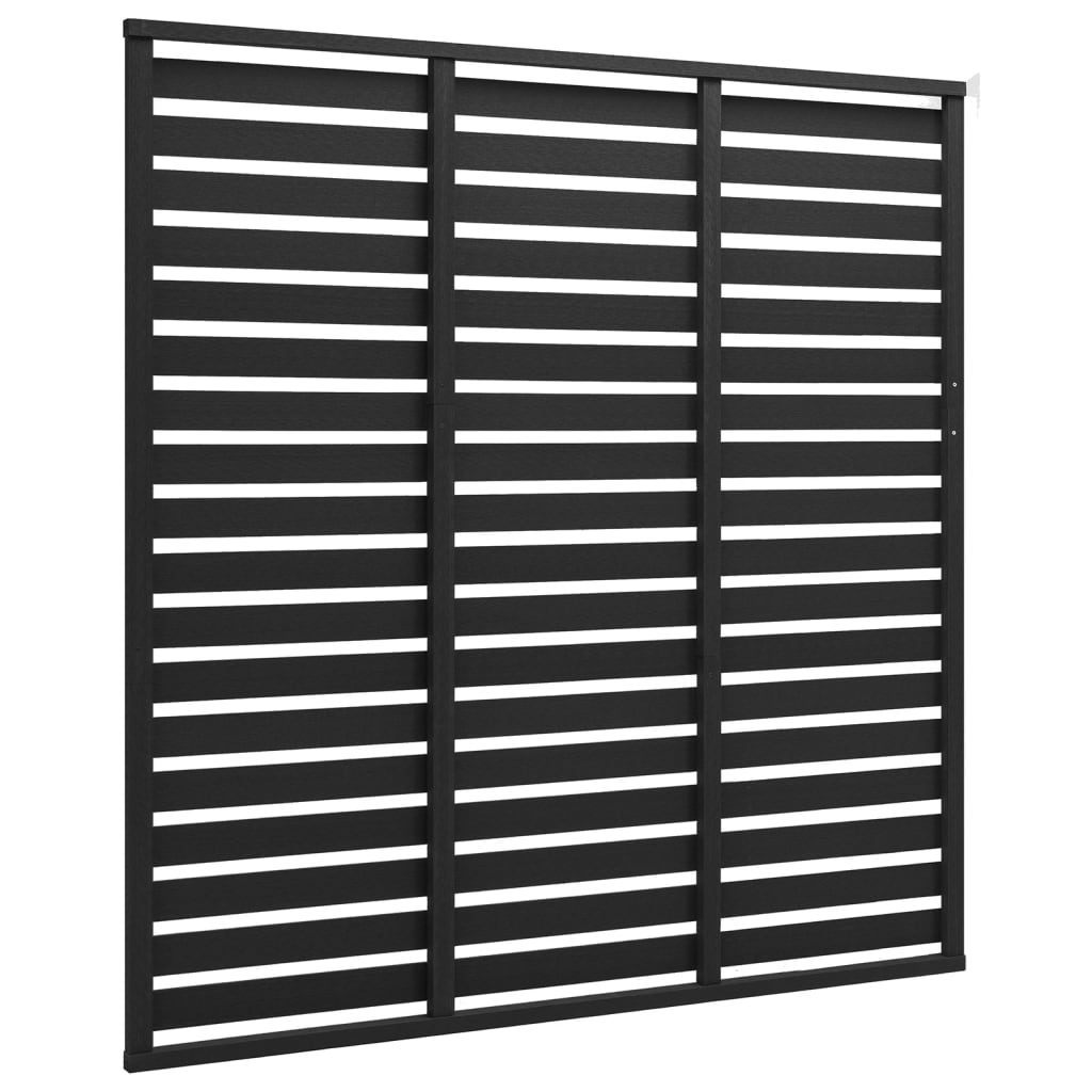 Pannello di Recinzione in WPC 180x180 cm Nero | homemem39