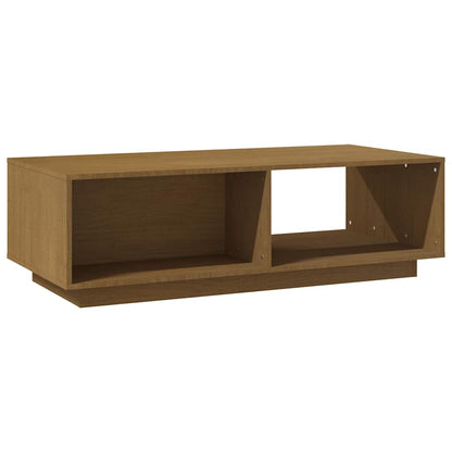 Tavolino Marrone ambra 110x50x33,5 cm in Legno Massello di Pino