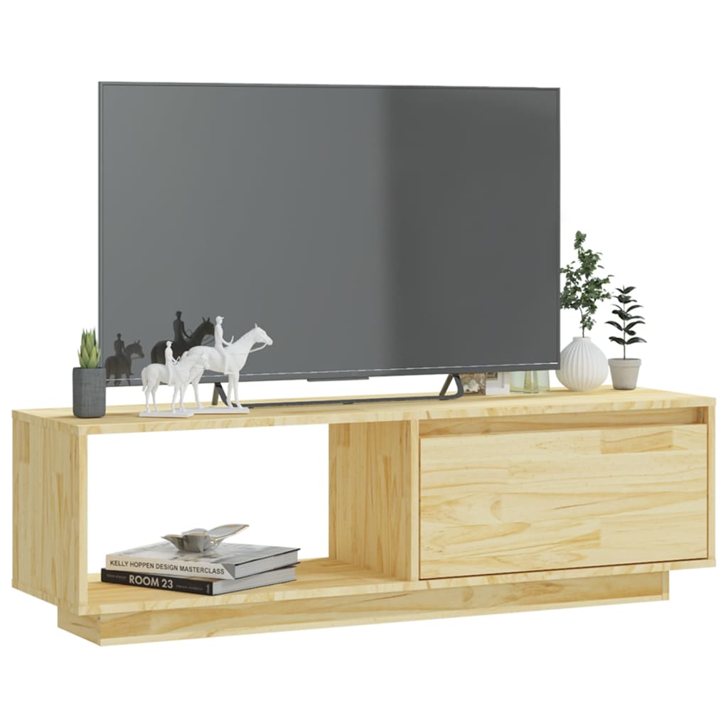 Mobile Porta TV 110x30x33,5 cm in Legno Massello di Pino - homemem39