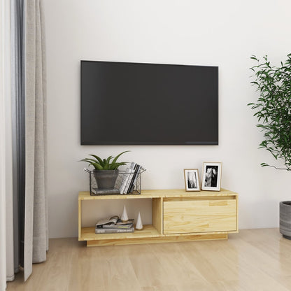 Mobile Porta TV 110x30x33,5 cm in Legno Massello di Pino - homemem39