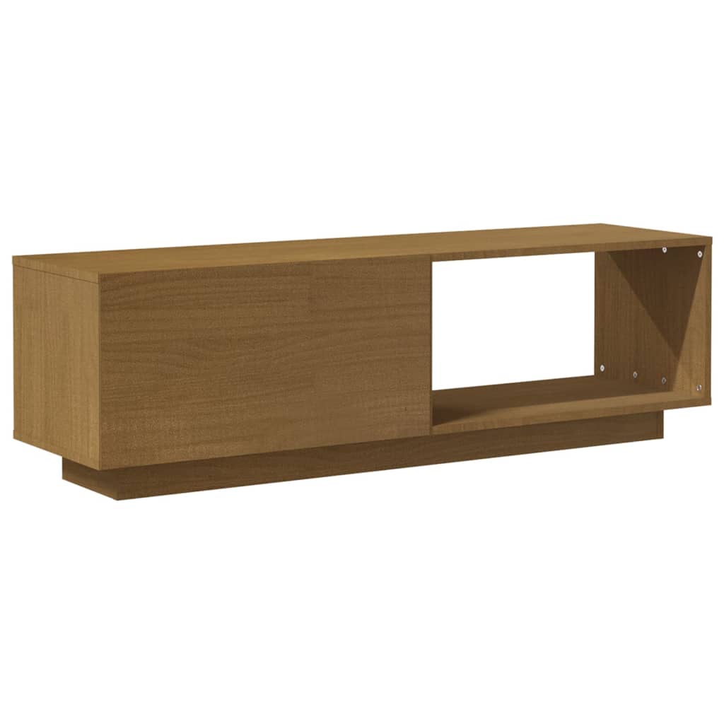 Mobile Porta TV Marrone Ambra 110x30x33,5 cm in Legno di Pino - homemem39