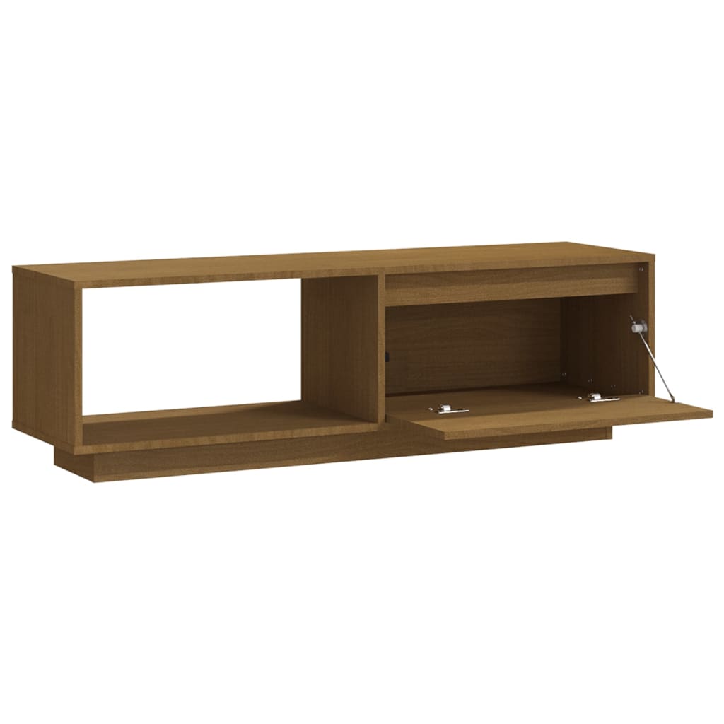 Mobile Porta TV Marrone Ambra 110x30x33,5 cm in Legno di Pino - homemem39