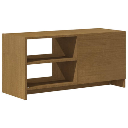 Mobile Porta TV Marrone Ambra 80x31x39 cm in Legno di Pino - homemem39