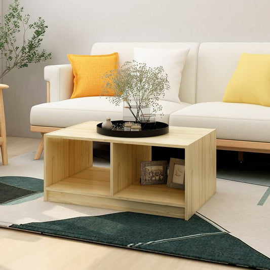 Tavolino da Salotto 75x50x33,5 cm Legno Massello di Pino | homemem39