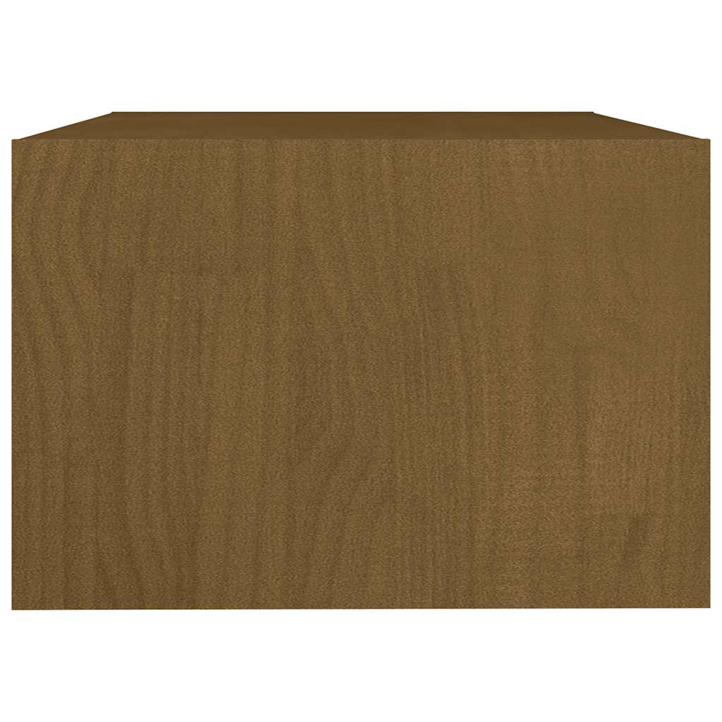 Tavolino da Salotto ambra 75x50x33,5 cm Legno Massello di Pino | homemem39