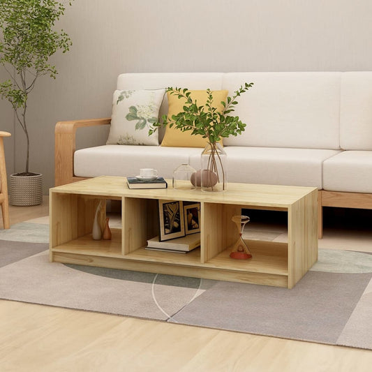 Tavolino da Salotto 110x50x34 cm Legno Massello di Pino | homemem39