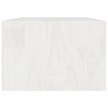 Tavolino da Salotto Bianco 110x50x34 cm Legno Massello di Pino | homemem39