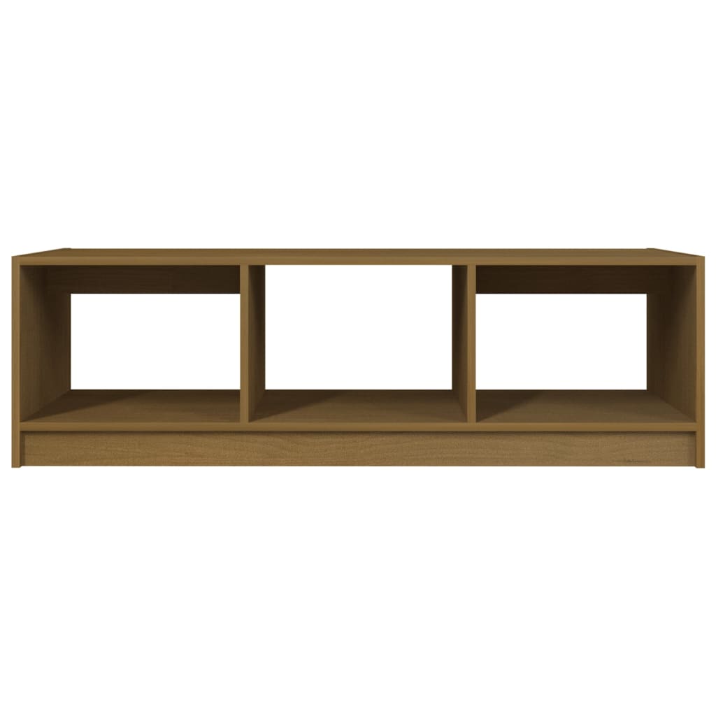 Tavolino da Salotto ambra 110x50x34 cm Legno Massello di Pino | homemem39