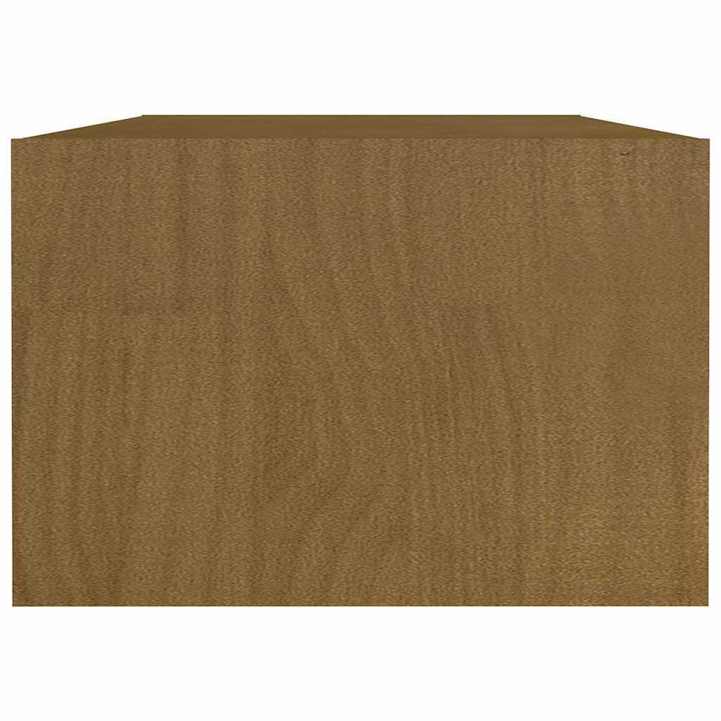 Tavolino da Salotto ambra 110x50x34 cm Legno Massello di Pino