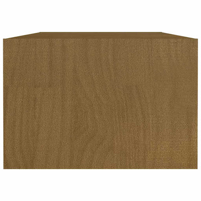 Tavolino da Salotto ambra 110x50x34 cm Legno Massello di Pino