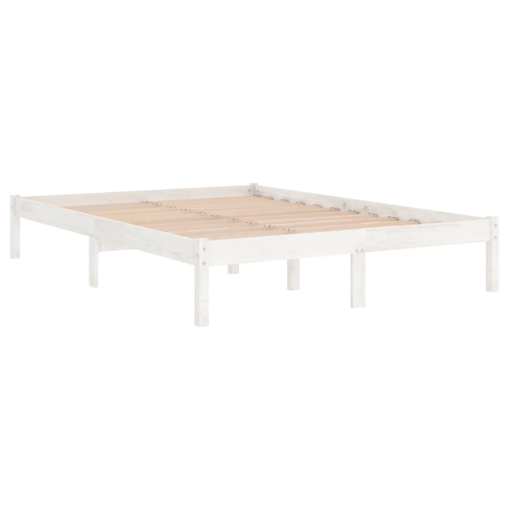 Giroletto Bianco in Legno Massello di Pino 140x200 cm | homemem39