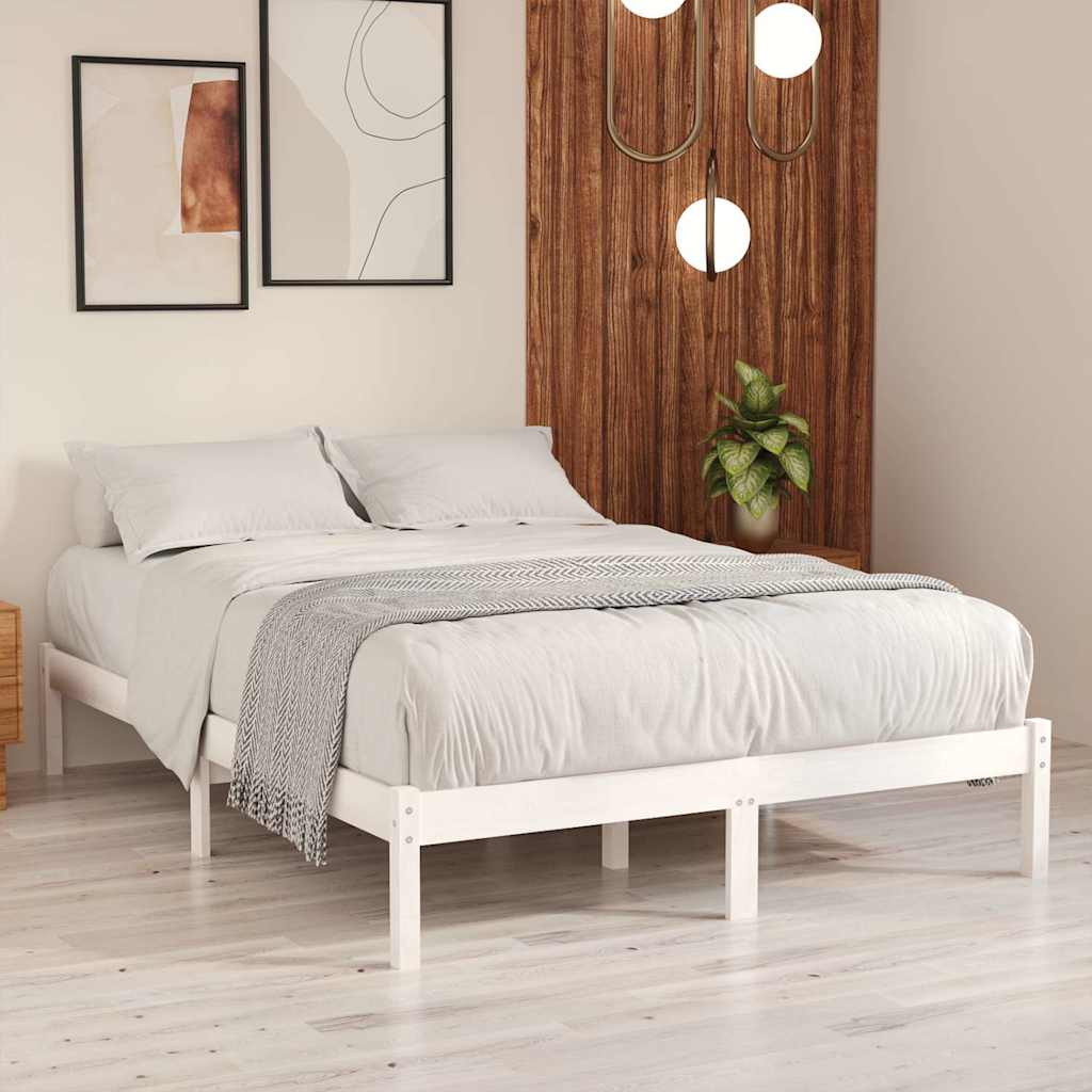 Giroletto Bianco in Legno Massello di Pino 140x200 cm | homemem39