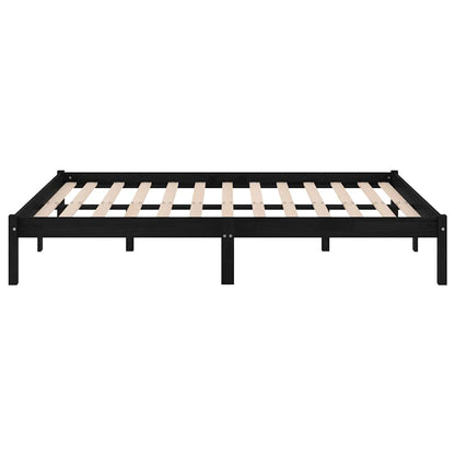 Giroletto Nero in Legno Massello 150x200 cm King Size
