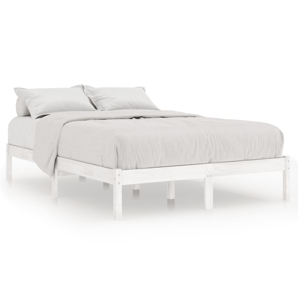 Giroletto Bianco in Legno Massello di Pino 160x200 cm | homemem39