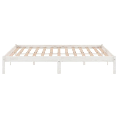 Giroletto Bianco in Legno Massello di Pino 160x200 cm | homemem39