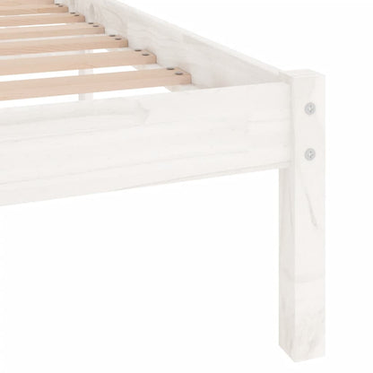 Giroletto Bianco in Legno Massello di Pino 160x200 cm | homemem39