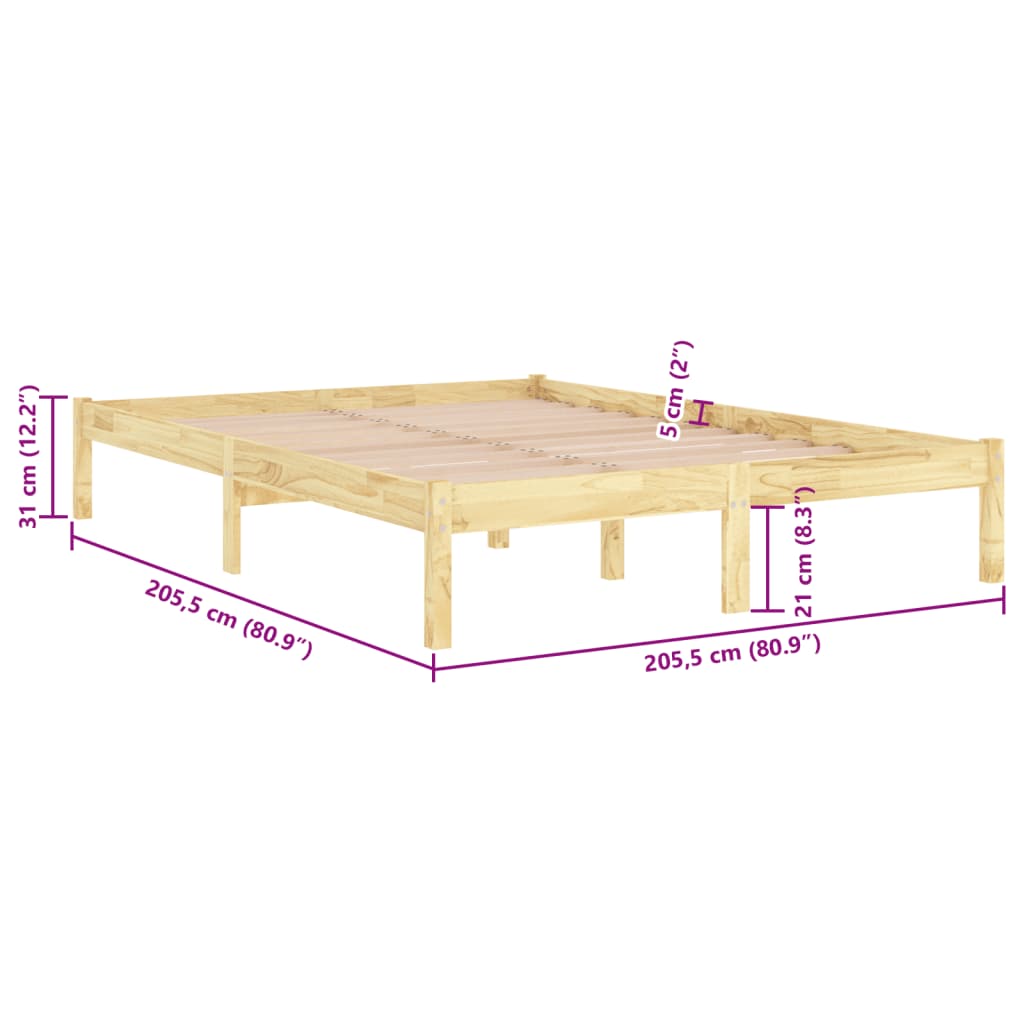 Giroletto in Legno Massello di Pino 200x200 cm | homemem39