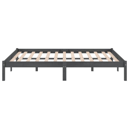 Giroletto Grigio in Legno Massello di Pino 200x200 cm - homemem39