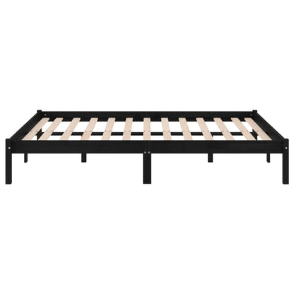 Giroletto Nero in Legno Massello di Pino 200x200 cm | homemem39